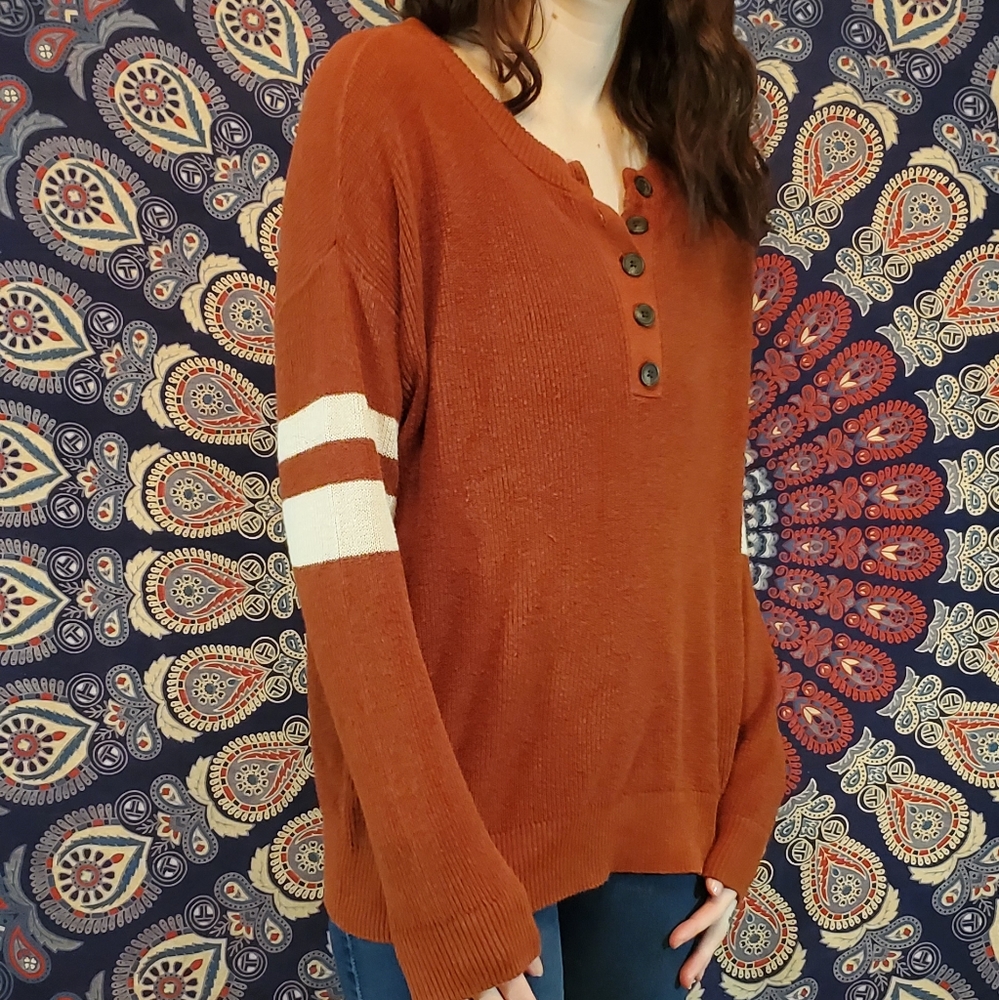 American Eagle Orange Pullover Sweater
